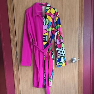 SHEIN Pink and Multicolor dress